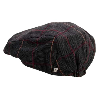 Big Size Plaid Regular Ivy Cap - color: Black, size: XX-Large-3X-Large