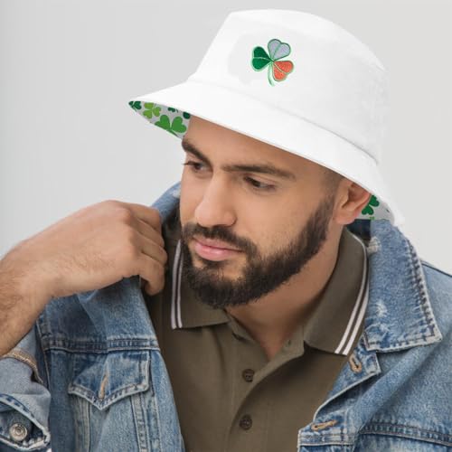 Bucket Hat for Men Women Funny Holiday Fishing Hat Cute Fisherman Cap - color: Stp White