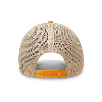 CHOK.LIDS Washed Trucker Hat Unstructured Distressed Pigment Dyed Cap - color: Dog Mom (Mustard)