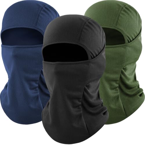 ROXUN Ski Mask Balaclava, Motorcycle Summer Cooling Breathable UV Protector - color: 303-black+navy+army Green