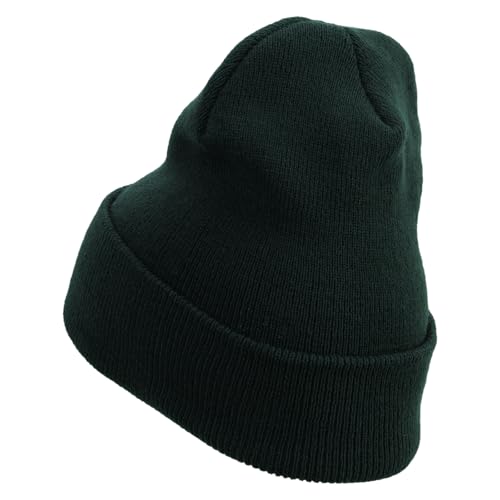 e4Hats.com 12 inch Cuffed Knit Long Beanie - color: Spruce