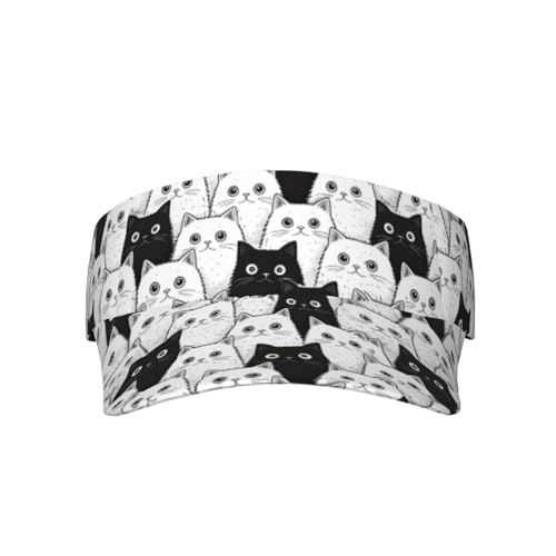 Unisex Adjustable Sports Sun Visor - color: Cat