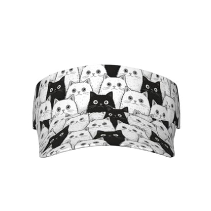 Unisex Adjustable Sports Sun Visor - color: Cat