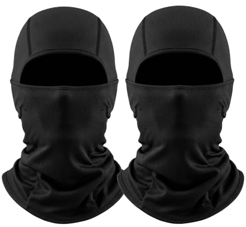 Ski Mask Balaclava Motorcycle Summer Face Mask Shiesty Mask for Men Women - color: Black + Black