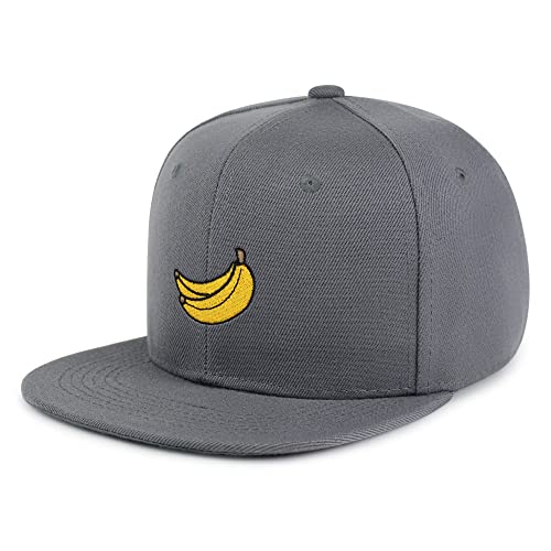 JPAK Banana Fruit Hip-Hop Snapback Hat Embroidered Baseball Cap Monkey - color: 03. Dark Grey