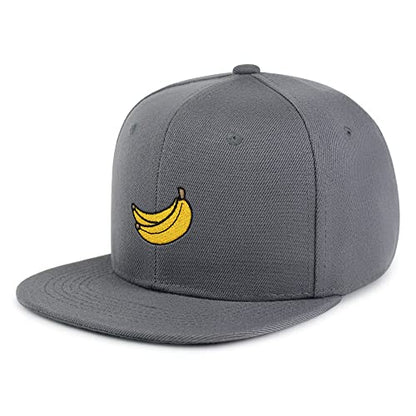 JPAK Banana Fruit Hip-Hop Snapback Hat Embroidered Baseball Cap Monkey - color: 03. Dark Grey