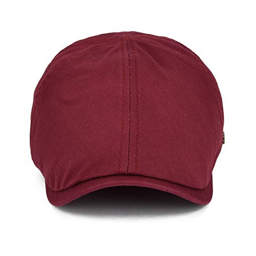 VOBOOM Cotton Flat Cabbie Hat Gatsby Ivy Irish Hunting Newsboy Cap - color: Burgundy
