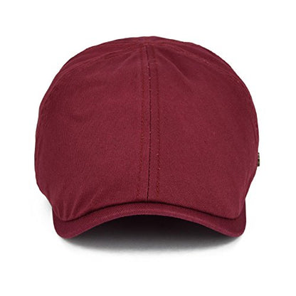 VOBOOM Cotton Flat Cabbie Hat Gatsby Ivy Irish Hunting Newsboy Cap - color: Burgundy