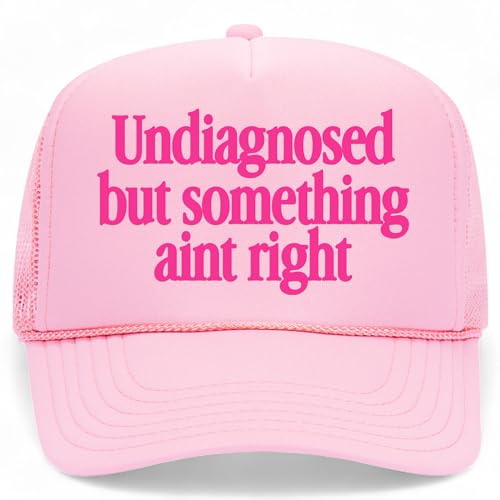BROTHER TRUCKERS Undiagnosed But Something Ain't Right Mesh Back Hat - color: Pink