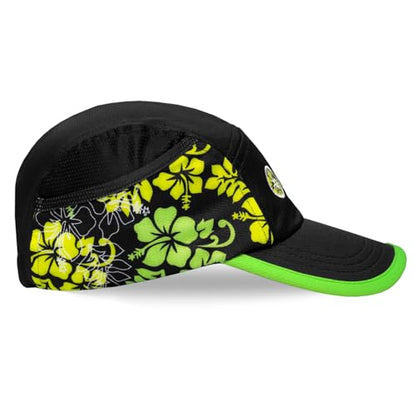 Headsweats Performance Ice Hat - color: Black/Neon Floral