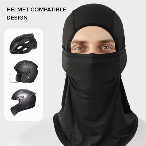Balaclava Ski Mask Summer Cooling Face Cover Lightweight Shiesty Mask for Men Women UV Protector Unisex Motorcycle - color: Gray - Hinged