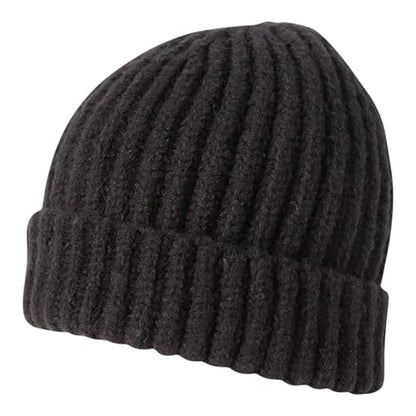 Heavyweight Thick Knit Warm Winter Beanie - color: Black