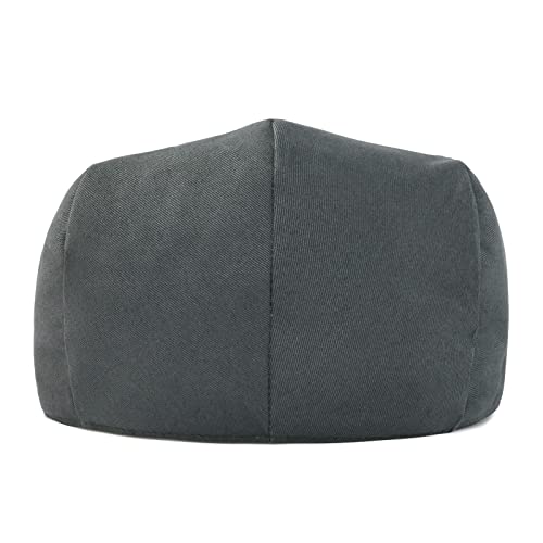 STARANCE Men Thin Cotton Gatsby Newsboy Cap - color: Dark Grey, size: 7 3/4