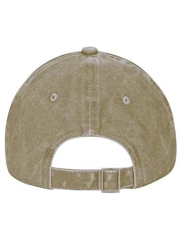 Inspirational Quote Baseball Cap Adjustable Cotton Dad Hats for Women Men - color: Khaki