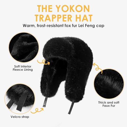 이어 플랩이 있는 트래퍼 모자 - 겨울 러시아 스타일 퍼 파일럿 우샨카, 남성 및 여성용 방풍 스키 - color: 베이지02
