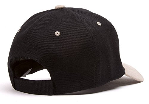 TOP HEADWEAR 12-Pack Adjustable Baseball Hat - color: Black/Khaki