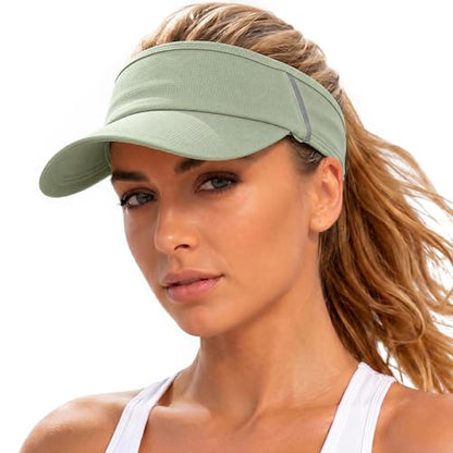 Sun Visor Hat for Women & Men UV Protection Lightweight Sports - color: Celadon