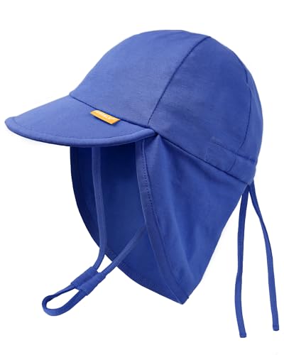 FURTALK Baby Sun Hat UPF 50+ UV Ray Sun Protection Cotton Toddler Hats for Boys Girls - color: Royal Blue, size: 6-24 Months
