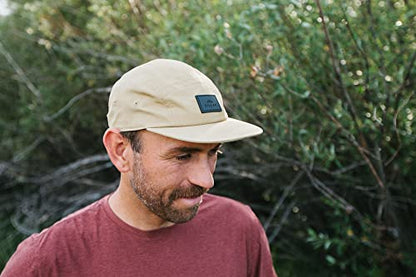 Tillak Wallowa Kodra Hat, Lightweight Oxford Nylon 5 Panel Cap with Snap Closure - color: Sandstone