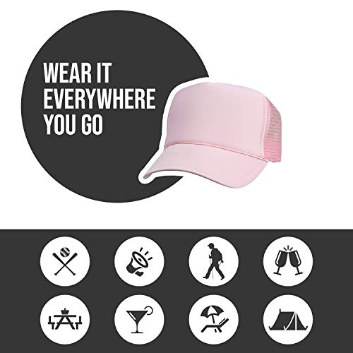 2 Packs Baseball Caps Blank Trucker Hats Summer Mesh Cap (2 FOR Price of 1) - color: Pink