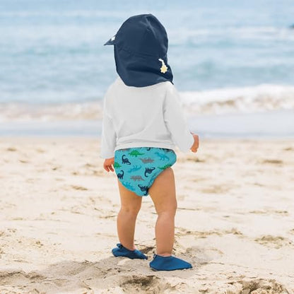 Green Sprouts Unisex-Baby Flap Sun Protection Swim HatHat - color: Navy, size: 0-6 Months