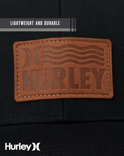 Hurley Mens Trucker Hat Fairway Mesh Quick-Dry Trucker Hat, Snapback - color: Black Old