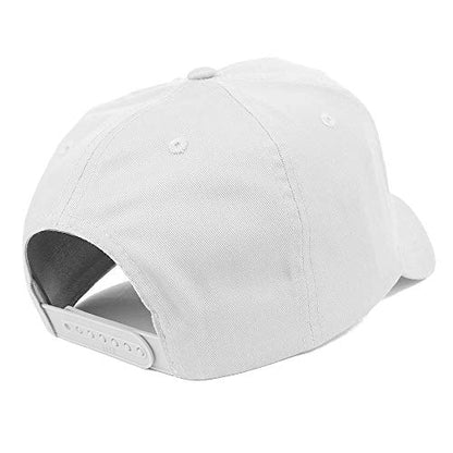 Armycrew XXL Oversize High Crown Adjustable Plain Solid Baseball Cap - color: White