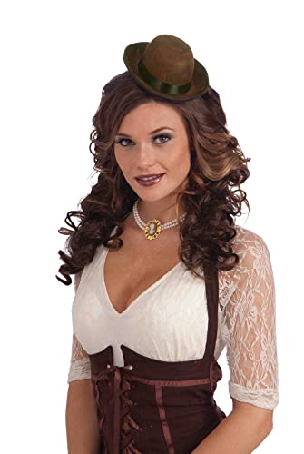 Rubies Distressed Brown Mini-Derby Hat for Adults, Women's No Size