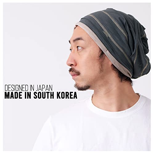 CHARM Slouchy Cotton Summer Beanie Hat - Mens Soft Lightweight Knit Womens Baggy Slouch - color: Dark Gray