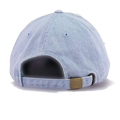Blue Buck Deer Vintage Baseball Cap Embroidered Cotton Adjustable Distressed Dad Hat - color: Light Denim