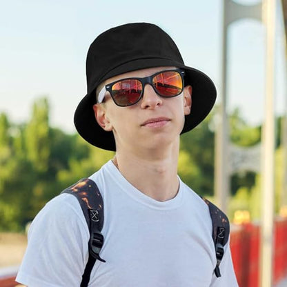 Zhanmai 3 Pcs XXL Bucke Large Oversize Hat for Woman - color: Black