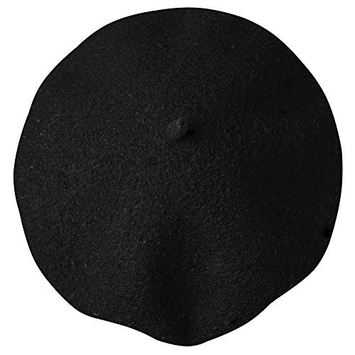 Black French Style Beret Hat - Women's Classic Casual Beret