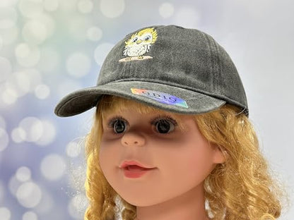 Adjustable Embroidery Animal Baseball Hat for Kid Toddler Child - color: Chick (Washed Black)