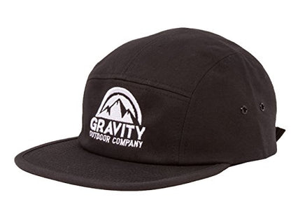 Gravity Outdoor Co. 5 Panel Hat - color: Black