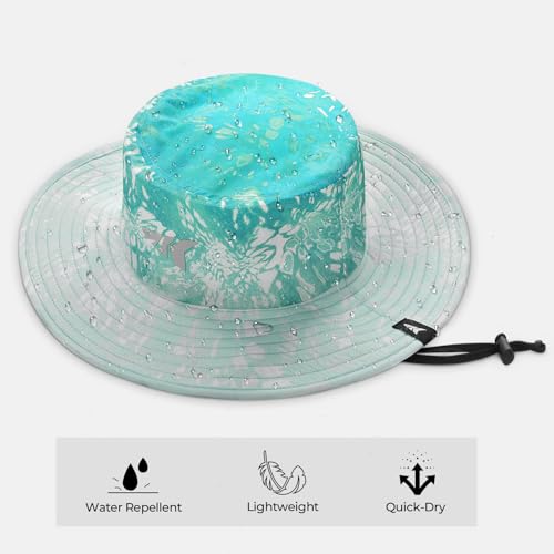 KastKing Sol Armis UPF 50 Boonie Hat for Sun Protection,Men Women - color: Prym1 Turquoise Fizz Fade