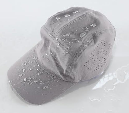 Home Prefer Mens Womens UPF50+ Quick Dry Sun Hat Lite UV Protection Hat Baseball Caps Golf Cycling Fishing Sports Running Hat - color: Light Grey