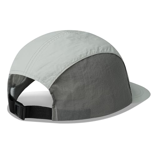 Croogo Mesh 5 Panel Hat Quick Drying Running Baseball Cap for Outdoor - color: Lightgrey