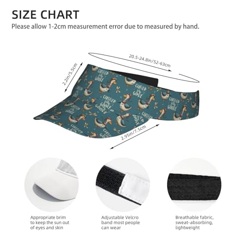 Unisex Adjustable Sports Sun Visor - color: Goose