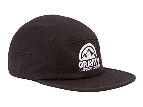 Gravity Outdoor Co. 5 Panel Hat - color: Black