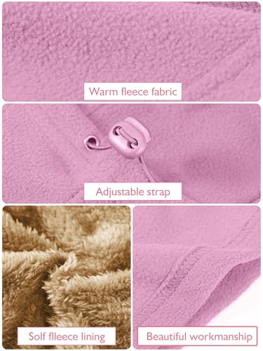 Geyoga Winter Fleece Balaclava Hat for Men Women - color: Pink,purple