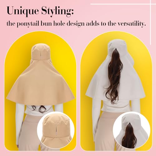 Shyyween 3 Pack Wide Brim Hats for Women,UPF 50+ - color: Beige, Black, Khaki