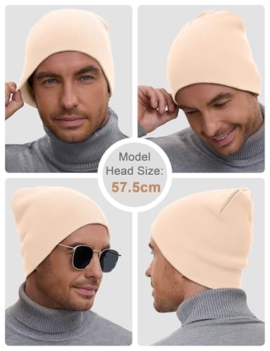 vidsel 100% Cotton Beanie Hat for Men Women, Soft Cuffless Knit Skull Cap - color: 1pc-pink