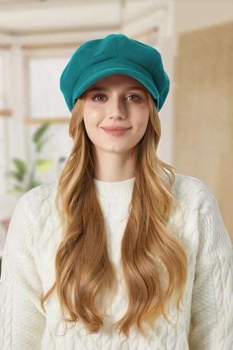 Sumolux Women Beret Newsboy Hat French Cap Classic Winter - color: Turquoise