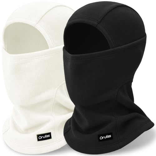 Winter Ski Mask Balaclava for Men Women, Warm Full Face Mask Cold Weather Snowboarding Skiing Motorcycling - color: Black+white