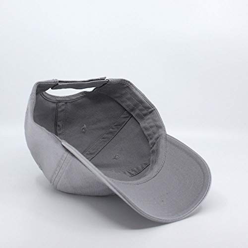 Classic Blank Dad Hat Cotton Adjustable Strap Baseball Cap - color: Gray