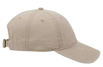 OTTO 6 Panel Low Profile Garment Washed Superior Cotton Twill - color: Khaki