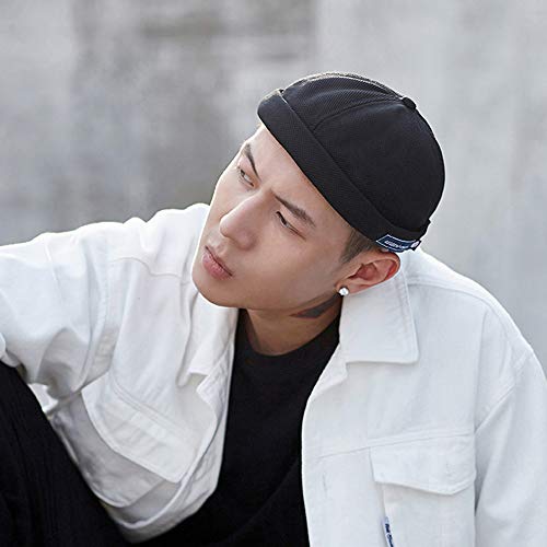 jerague Beanie Hat for Men Women Brimless Cuffed Hat Skullcap Watch Cap Adjustable - color: B1-navy
