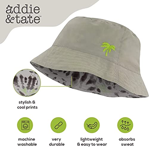 Kids Bucket Hat for Girls & Boys, Packable Fun & Cool Reversible Beach Sun Teen Toddler Bucket Hat with Sunglasses - color: Grey/Tie Dye, size: 3-7 Years