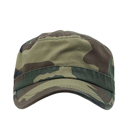 The Vintage Year Camouflage Army Outdoor Hunting Unstructured Adjustable Cadet Army Baseball Cap - color: Woodland Camo Cadet, size: One Size