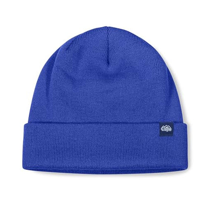 CLAPE Cuff Rolled Beanie for Men Women, Soft Knit Winter Hat Double-Layer Warm Ski Skull Cap Stretch Fit - color: Clkh02-royalblue
